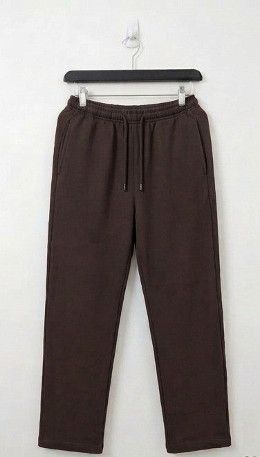 The Cocoa Textured Straight-Baggy Trouser