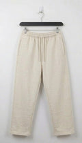 The Alabaster Textured Straight-Baggy Trouser