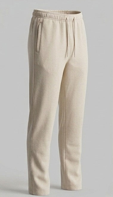 The Alabaster Textured Straight-Baggy Trouser