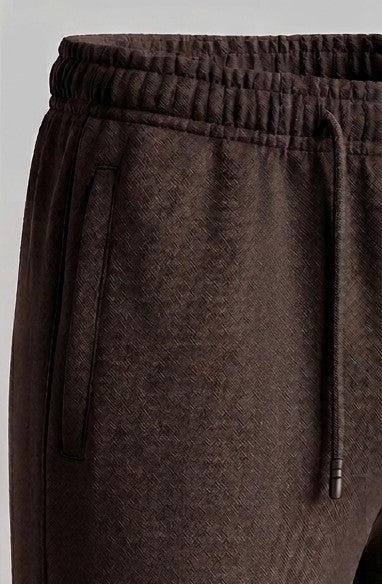 The Cocoa Textured Straight-Baggy Trouser
