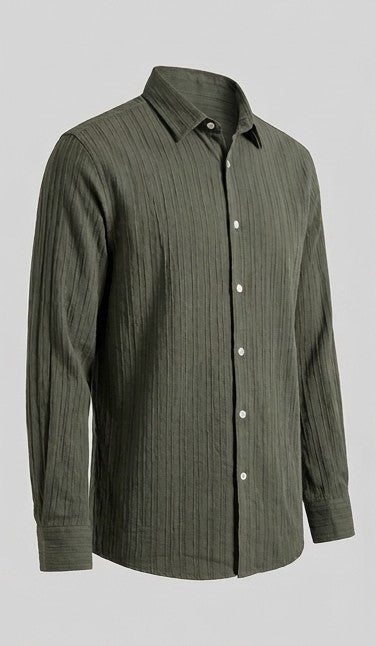 The Forest Ribbed Crinkle Shirt