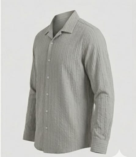 The Slate Vertical-Knit Long Sleeve Shirt